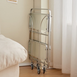 รถเข็นโลหะพับได้สไตล์ยุคกลาง<span class=keywords><strong>มือ</strong></span><span class=keywords><strong>สอง</strong></span> ขนาดเล็ก สำหรับห้องนั่งเล่น ห้องครัว โซฟา ชา อาหารเคลื่อนที่ <span class=keywords><strong>กาแฟ</strong></span> <span class=keywords><strong>โต๊ะ</strong></span>ข้างพับได้ - Product Image 4