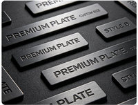 Plaque métallique personnalisée durable, plaque signalétique en alliage d'aluminium pour boîtes cadeaux et bagages, plaque de logo personnalisée pour meubles et marque de l'entreprise