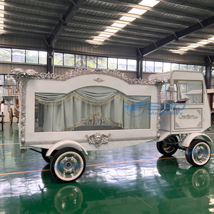 Cercueil funéraire électrique à cabine fermée de style européen, 4 roues, en acier haute résistance, charrette funéraire à chevaux - Product Image 2