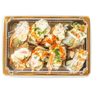 Stackable 8.5" Food Grade Recycled PET <b>Disposable</b> Anti-Fog Clear Sushi Bread Takeaway Rectangle Packaging Containers Custom - Product Image 4