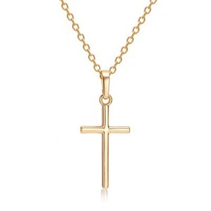 <b>Cross</b> Pendant Necklace Gold And Silver Zinc Alloy Geometric Design Unisex Fashion Jewelry <b>Chain</b> For Daily Wear - Product Image 5