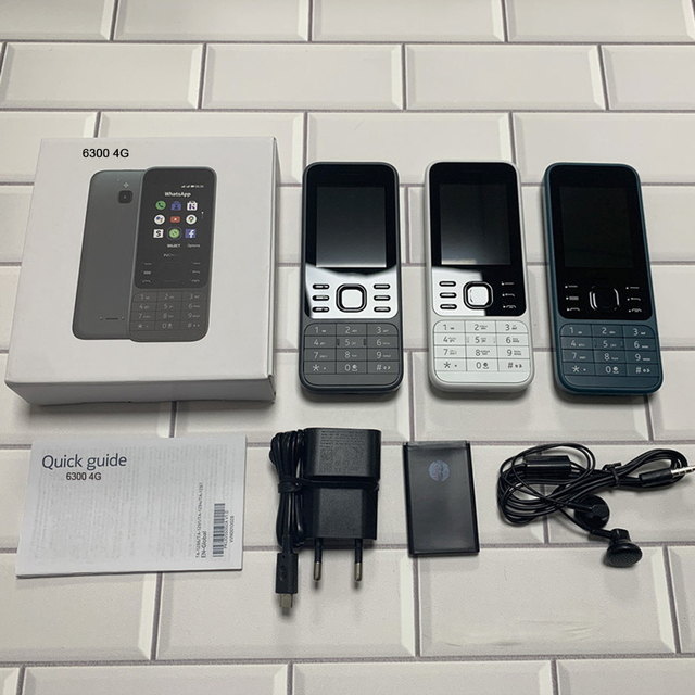 Bar Feature Phone 6300 4G 2.4 Inch Dual SIM Keypad Cellphone Wholesale 105 110 6310 4G Cheap Mobile Phone