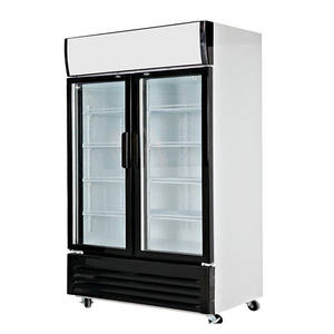 Réfrigérateur commercial à double porte vitrée pour boissons, vitrine verticale réfrigérée avec éclairage LED pour supermarché - Product Image 6
