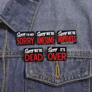 Broche de Metal con estilo Hippie elegante '<span class=keywords><strong>Sorry</strong></span> We Got Stoned' PARA EL Año Nuevo chino-Impreso UV para Pin de solapa para ropa - Product Image 3