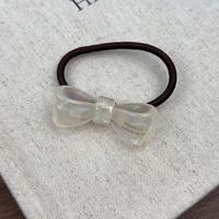 Élastiques à cheveux Tengxing Fashion Bowknot Series, sans dommages, haute élasticité, imprimé léopard, en acétate, pour filles