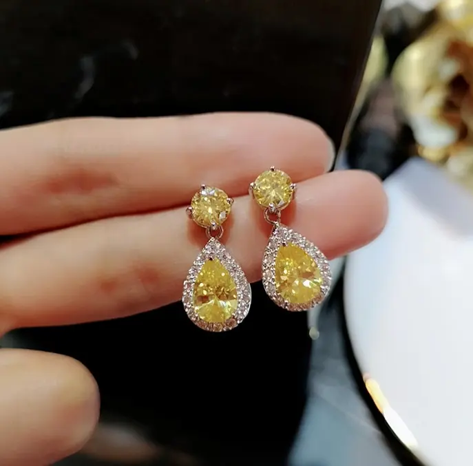 Elegant Jewelry KYED0118 Multicolor Color Zircon Earrings For Women