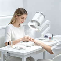 Aspirateur portable pour nail art avec ventilateur extracteur et lumière, purificateur d'air de bureau, collecteur de poussière pour salons de manucure et nail art