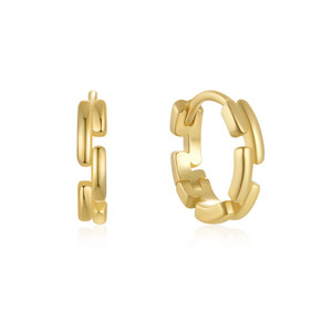 CANNER Simple S925 <b>Sterling</b> <b>Silver</b> Zircon Geometric Trendy Personalized <b>Huggie</b> S Hoop <b>Earrings</b> Jewelry for Women Wholesale - Product Image 1