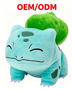 Fabricante de Juguetes de Peluche Personalizados al por Mayor, OEM, ODM, Muñeco de Peluche Personalizado de Pikachu y Bulbasaur con Logotipo, Relleno de Algodón PP Suave - Product Image 1