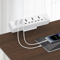 En Oferta: Enchufe de Escritorio con 3 Tomas de Corriente Tipo UK, Puerto USB C PD de 18W y Protector de Sobrecarga