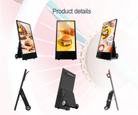 IP65 55 impermeable 43 pulgadas al aire libre portátil movible reproductor de publicidad con soporte de suelo alimentado por batería al aire libre Lcd Digital