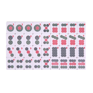 Mini Portable Travel <b>Mahjong</b> 28mm Melamine <b>Set</b> With Arabic Numbers And English Labels For Indoor Gaming - Product Image 4