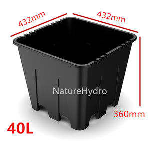 <span class=keywords><strong>Macetas</strong></span> Cuadradas <span class=keywords><strong>de</strong></span> Plástico <span class=keywords><strong>de</strong></span> <span class=keywords><strong>40</strong></span> <span class=keywords><strong>Litros</strong></span>, Color Negro, para Cultivo <span class=keywords><strong>de</strong></span> Arándanos, Novedad - Product Image 2