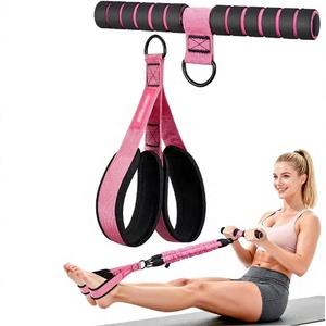 Sangle de résistance améliorée <span class=keywords><strong>pour</strong></span> les abdominaux, étirements des jambes et tonification des cuisses – Idéale <span class=keywords><strong>pour</strong></span> l'entraînement à domicile - Product Image 1