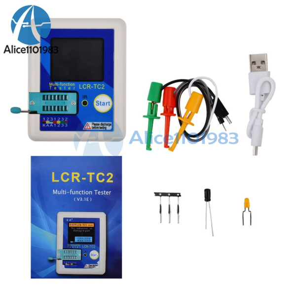 Stock Lcr-tc2 Upgraded Version High-precision Transistor Tester V3.1e with Kit Plc