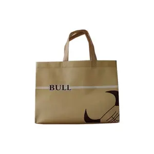 Reusable Recycled Eco Bag Pp Nonwoven Bags Laminated Non Woven Fabric Carry Shopping Bag With Logo Custom Print