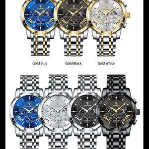 Reloj de Lujo POEDAGAR para Hombre, Resistente al Agua, Luminoso, con Fecha, Cronógrafo, Reloj de Cuarzo, Acero Inoxidable - Product Image 5