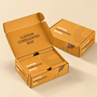 Boîte d'expédition ondulée orange structurée personnalisée avec plateau de séparation et fournitures d'emballage en gros pour coffrets cadeaux