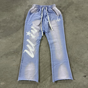 Alta qualità personalizzata cotone 100% francese spugna con coulisse Vintage invecchiato serigrafia pietra acido lavato <span class=keywords><strong>pantaloni</strong></span> della <span class=keywords><strong>tuta</strong></span> da uomo - Product Image 2