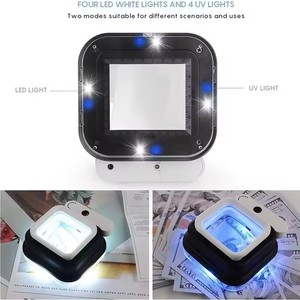 Lente d'<span class=keywords><strong>Ingrandimento</strong></span> Pieghevole 10/15/20X con Luce LED UV, Lente Portatile Illuminata <span class=keywords><strong>per</strong></span> Giornali, <span class=keywords><strong>Occhiali</strong></span> Ingrandenti Utili - Product Image 4