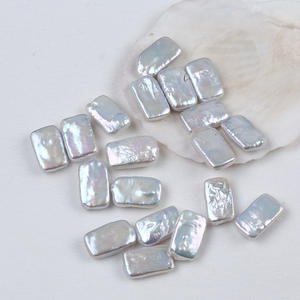 Perles de culture d'eau douce naturelles rectangulaires de 10 à 16 mm, faites à la main, pour la fabrication de bijoux DIY - Product Image 4