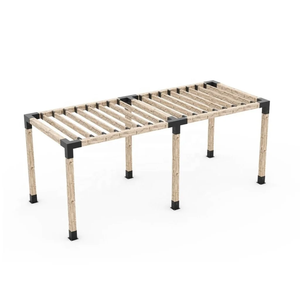 15 °   Soportes para Pérgola 75 °   Soporte de Esquina con Base para Poste, Base para Poste de Gazebo, Kit de Pérgola, Techo Inclinado de 4 Vías, Madera de 4x4 - Product Image 2
