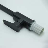 Robinet de cuisine rotatif en acier inoxydable noir mat