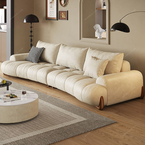 Modern Italian Minimalist Sparkle Leather Sectional <b>Sofa</b> Durable Fabric for Villa Hotel Living Room Furniture - Product Image 4