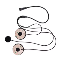 Headset Helm Sepeda Motor Full Face 2 Pin Walkie Talkie Earpiece Tersembunyi Mikrofon Ptt Interkom Komunikasi untuk Icom F3/VERTEX VX-310
