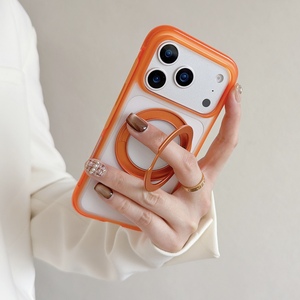 Coques de téléphone portable pour iPhone 18 Pro Max avec support magnétique TPU+PC, protection intégrale à 360°, antichoc, anti-chute et protection de l'objectif. - Product Image 3