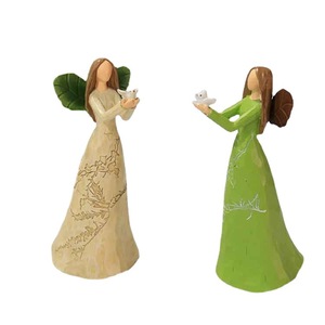 Pot de fleurs en résine de style européen, fabriqué en Chine, pour la décoration intérieure, <span class=keywords><strong>avec</strong></span> ange gardien et colombe en main, cadeau pour la Fête des Mères - Product Image 5