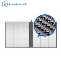 Supershow Centre commercial Publicité Fenêtre en verre Rideau Intérieur Transparent Led Écran Vidéo Panneaux Muraux