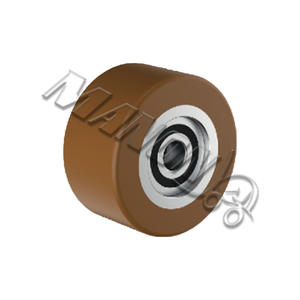 Roue pivotante pour chariot élévateur électrique Meforl, roulement à billes en polyuréthane à bande de roulement ferme, type à trou de boulon, sans frein, résistante à l'usure, support OEM - Product Image 2