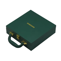 Boîte à parfum de luxe en cuir PU et MDF fabriquée à la main dans le Guangdong, coffret cadeau en bois pour cosmétiques, emballage personnalisé