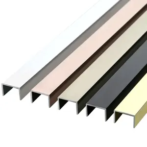 Aluminium Rand Banding U-Vormige Rand Strip Deur Groeven Gelaagdheid Glas Vaste Slot Aluminium