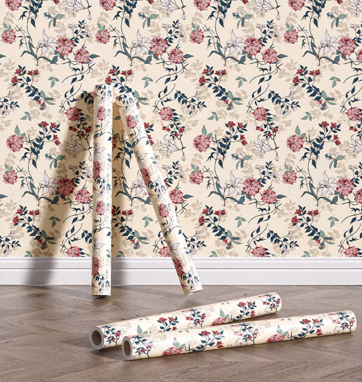 Blue Grasscloth Textured Wallpaper Natural Neutral