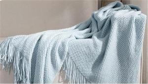 Plaid floral tissé doux pour la peau, fait main, portable, léger, tricoté pour la maison, l'hôtel, l'avion, les voyages, toutes saisons - Product Image 5
