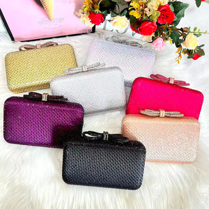 Elegante <span class=keywords><strong>Pochette</strong></span> da Sera Quadrata per <span class=keywords><strong>Donna</strong></span>, Borsa da Sposa Multicolore con Strass Luccicanti per Banchetti - Product Image 4