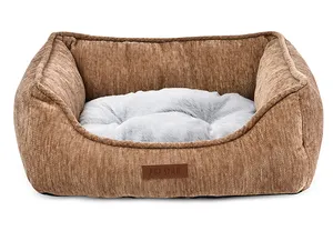부드러운 따뜻한 민족 셔닐 스타일 만화 작은 동물 애완 동물 침대 개 소파
