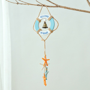 Campana Colgante de Estilo Mediterráneo con Anillo, de Madera Maciza y Cuerda de Cáñamo, Campanilla de Viento, Decoración para el Hogar, Artículos Colgantes - Product Image 3