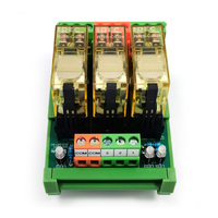 Module de relais miniature scellé 3 canaux 2CO DPDT à montage sur rail DIN RJ2S 8A DC24V avec bornes à vis pour contrôle industriel