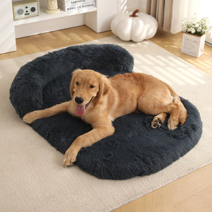 Cama para Mascotas de Felpa Sintética, Cálida y Acogedora para Invierno, Transpirable, Ortopédica, Suave, con Espuma Viscoelástica - Product Image 3