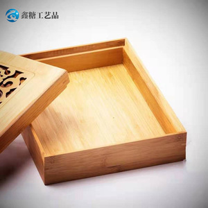 Caja de Madera de Bambú Rectangular 25x20x7.5cm Hecha a Mano para Almacenamiento, Regalos y Embalaje de Artesanías - Product Image 1