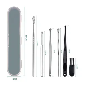 Ear Wax Removal Kit Decorative Cleaning Tool Earwax Pick Cleaner Remover Curette Spoon Set Supplies