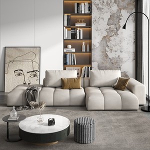 Nordic-Style Modular Bubble Couch Sofa Set 3 2 1 <strong>Adult</strong> <strong>Sleeper</strong> for Apartment or Hotel Living Room Use Fabric Material - Product Image 2