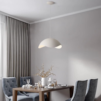 Restaurant rétro blanc coquille d'oeuf forme fer suspendu suspension lampe E27 Edison ampoule montage bords irréguliers lumière à manger