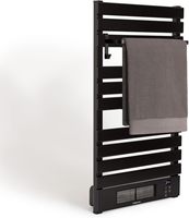 Sèche-serviettes électrique à thermostat réglable, séchoir à serviettes intelligent WiFi PTC, minuterie 24H, sécurité, verrouillage enfant, salle de bain