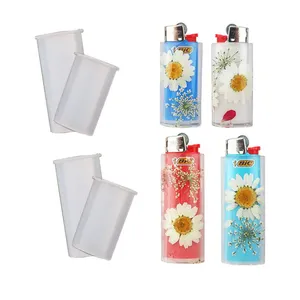 2PCS Protective Cover Resin Molds Protective CaseためClassic BiC Lighter Premium Silicone Mold Cover Skin Sleeve Holder