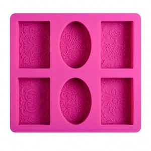 Wholesale 6 Cavities Eco-Friendly Reusable Silicone Round <b>Cake</b> Rice <b>Mold</b> Candle Soap <b>Mold</b> Ice Cube Trays - Product Image 5