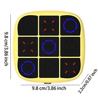 Échiquier électronique Tic Tac Toe avec écran couleur, 198 jeux, jouet éducatif multifonctionnel pour enfants, jeu interactif